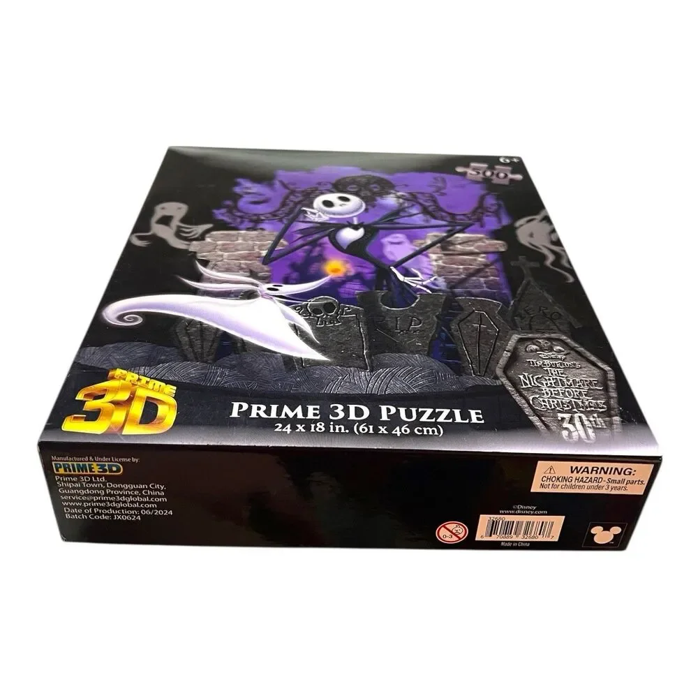 Disney The Nightmare Before Christmas Prime 3D 500 Piece Puzzle Jack Zero Ghosts